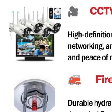 Fire safety piping and suppression equipment